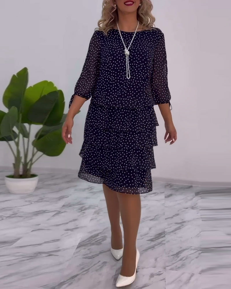 Vestido mujer con lunares y mangas abiertas