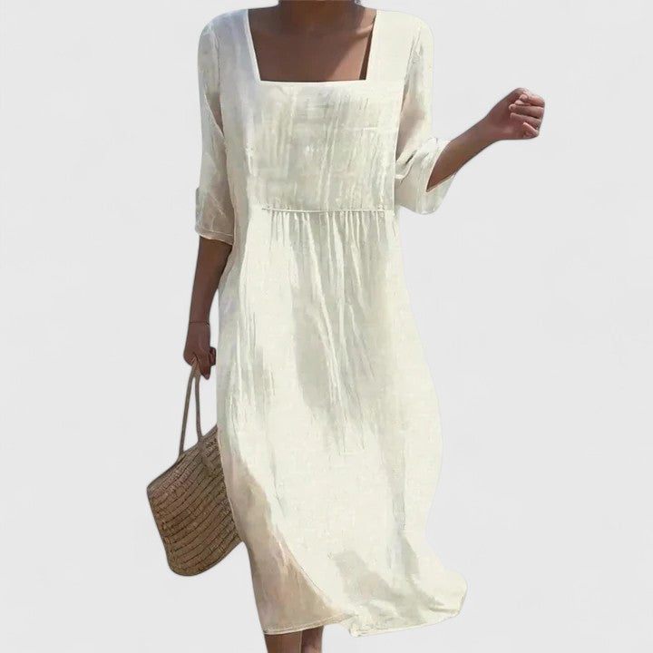 Vestido Midi Mujer Minimalista Elegante – Diseño Ligero y Versátil