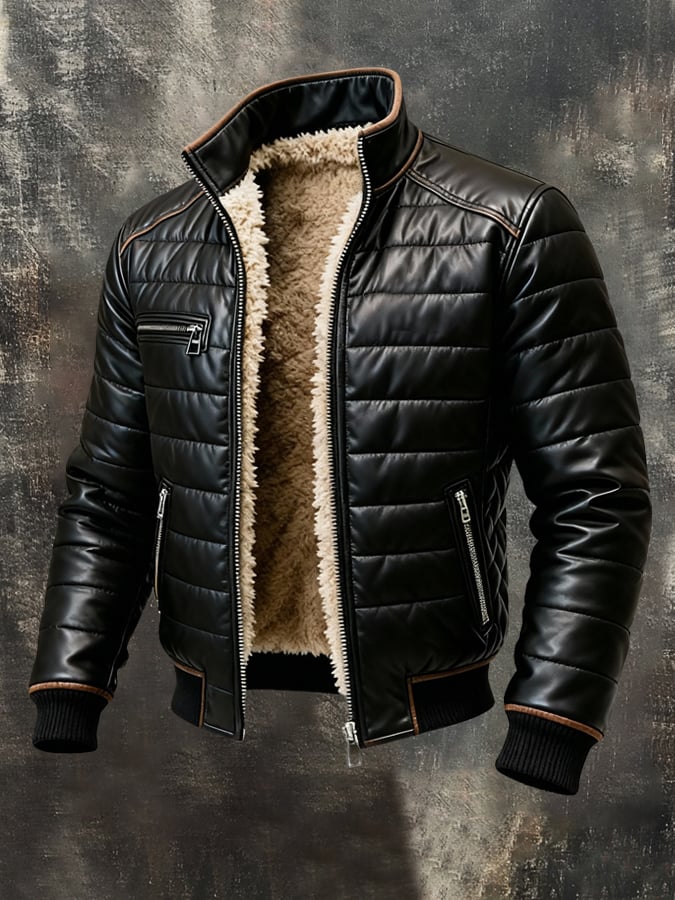 Chaqueta Hombre Acolchada con Forro Térmico – Abrigo Elegante Invierno