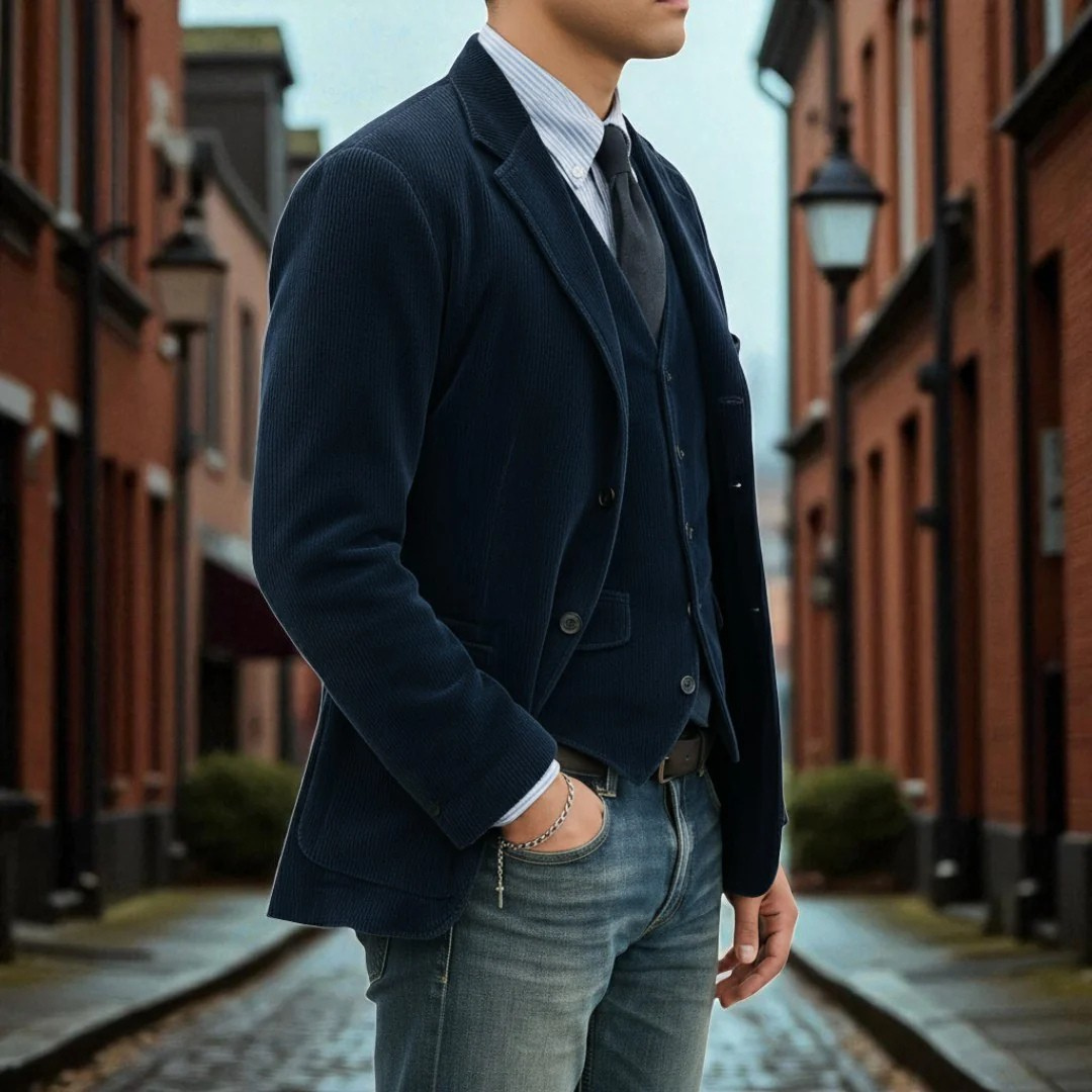 Conjunto Hombre Blazer y Chaleco Elegante – Estilo Formal Moderno