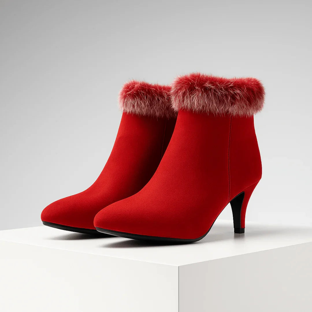 Botines Mujer Con Tacón Y Forro Cálido – Zapatos Elegantes Para Invierno