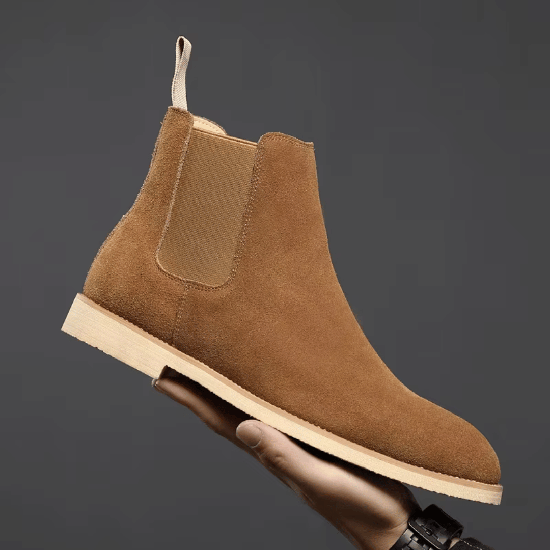 Botas Chelsea hombre ante casual elegantes sin cordones – botines cómodos tobillo