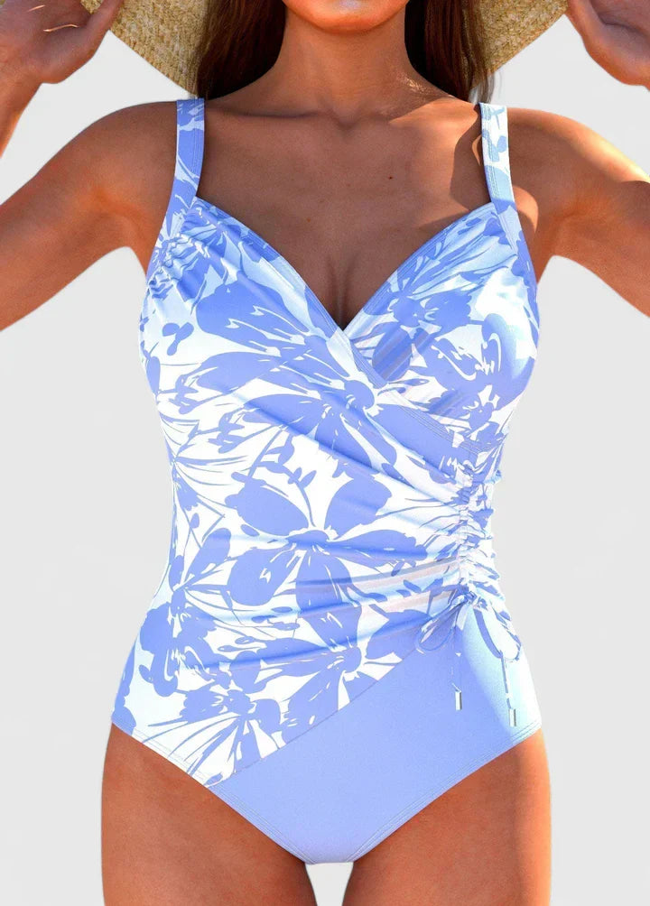 Bañador Mujer Rayas Elegante – Escote V y Diseño Moldeador