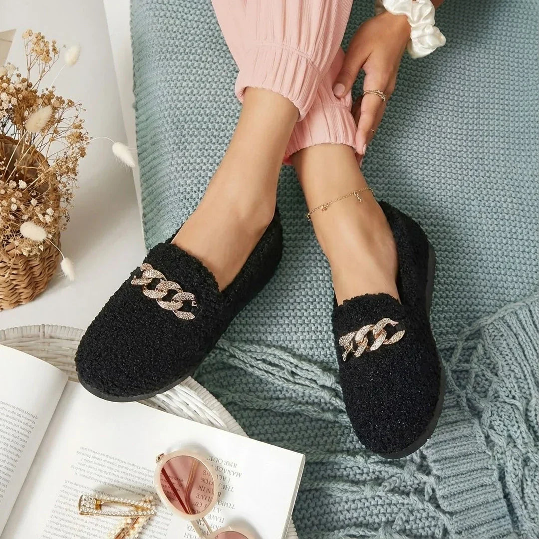 Pantuflas mujer cálidas de interior con suela cómoda – estilo elegante hogar