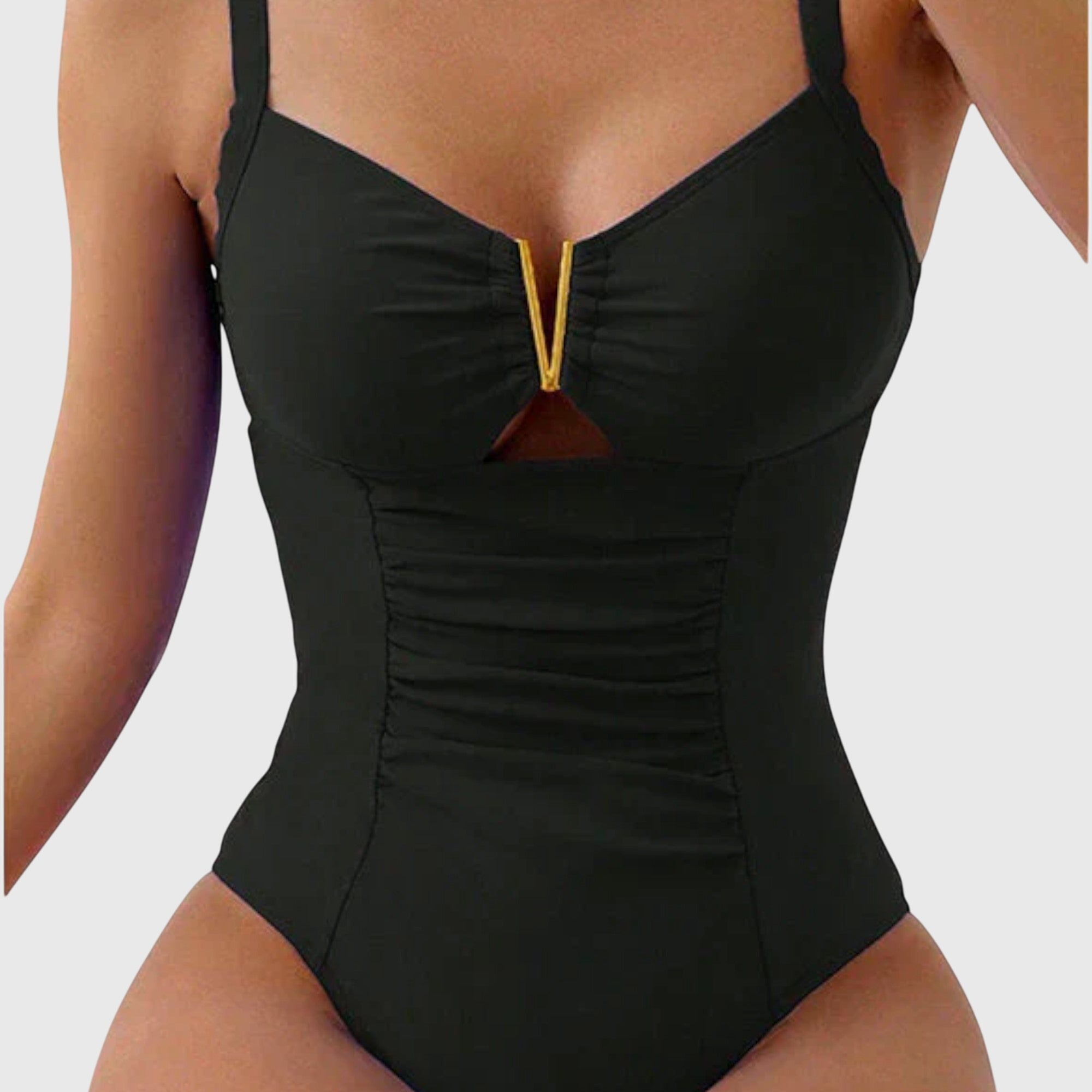 Bañador Mujer Elegante Escote V – Diseño Moldeador Verano
