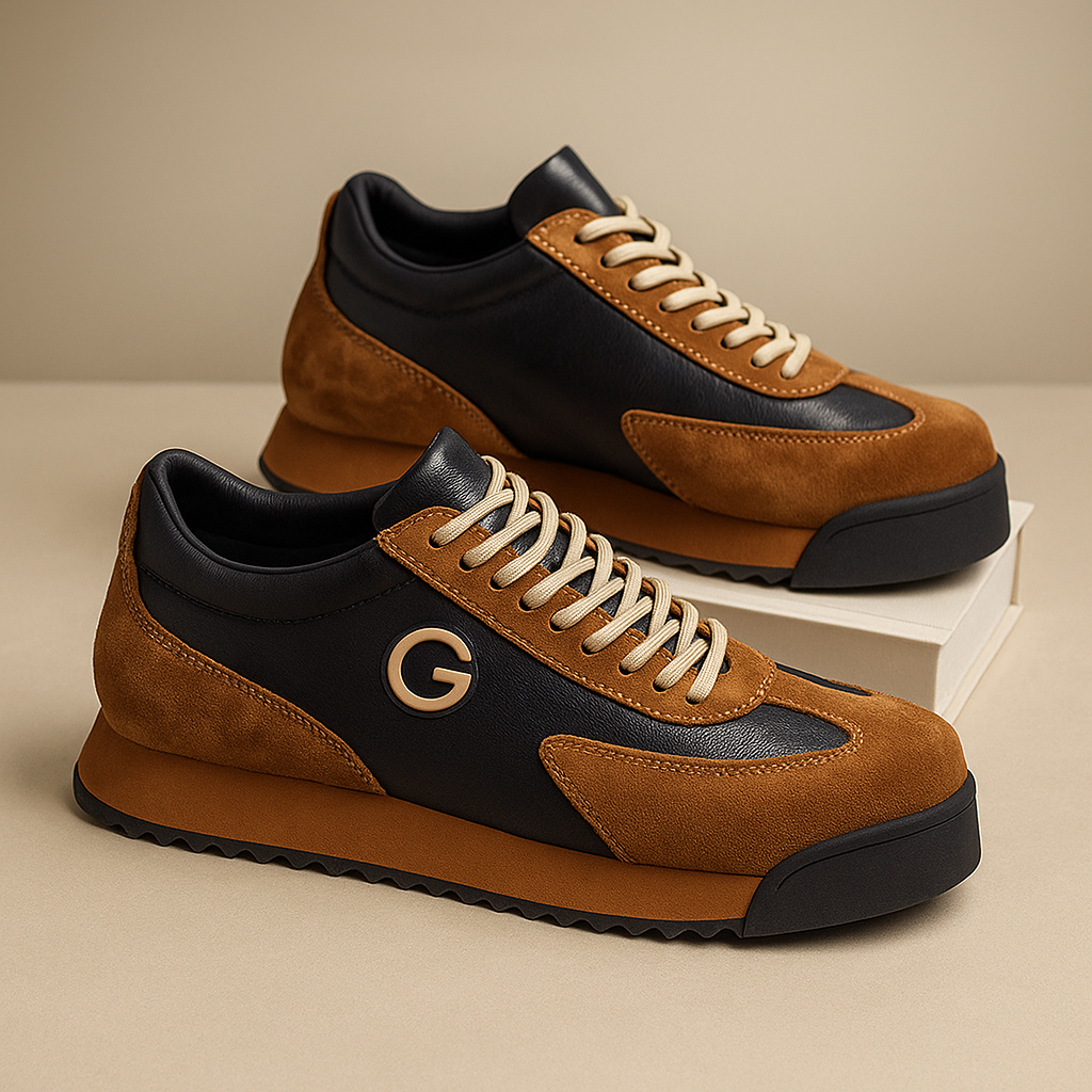 Zapatillas hombre cuero casual elegantes con cordones – sneakers urbanos cómodos