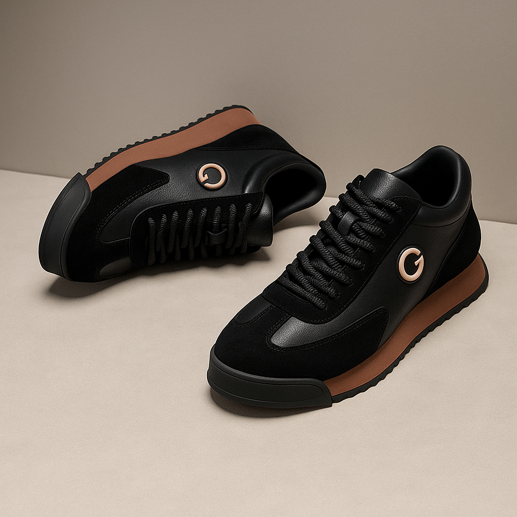 Zapatillas hombre cuero casual elegantes con cordones – sneakers urbanos cómodos
