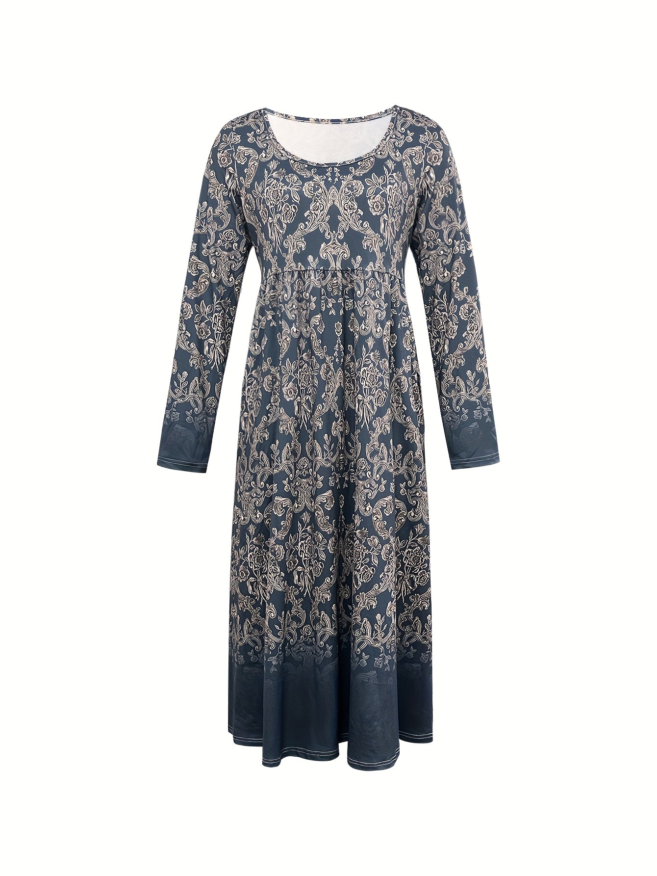 Vestido Midi Mujer Estampado Botánico – Diseño Elegante y Cómodo