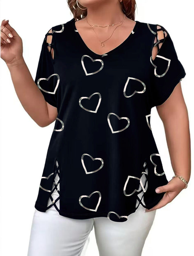 Blusa mujer con estampado tie-dye y detalles entrelazados