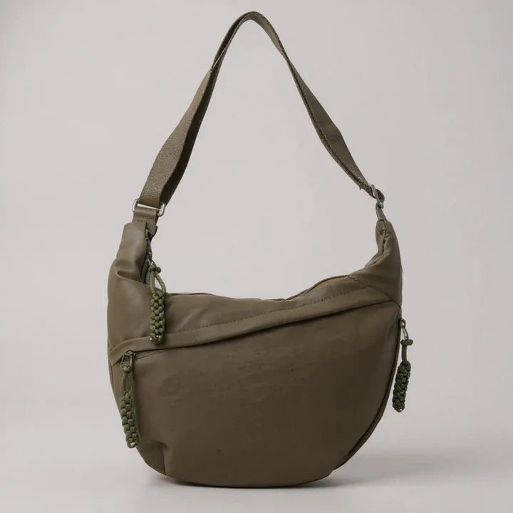 Bolso bandolera mujer en nylon con bolsillos y correa ajustable