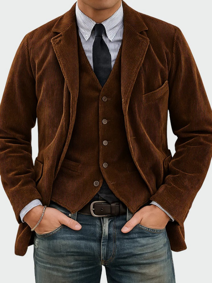 Conjunto Hombre Blazer y Chaleco Elegante – Estilo Formal Moderno