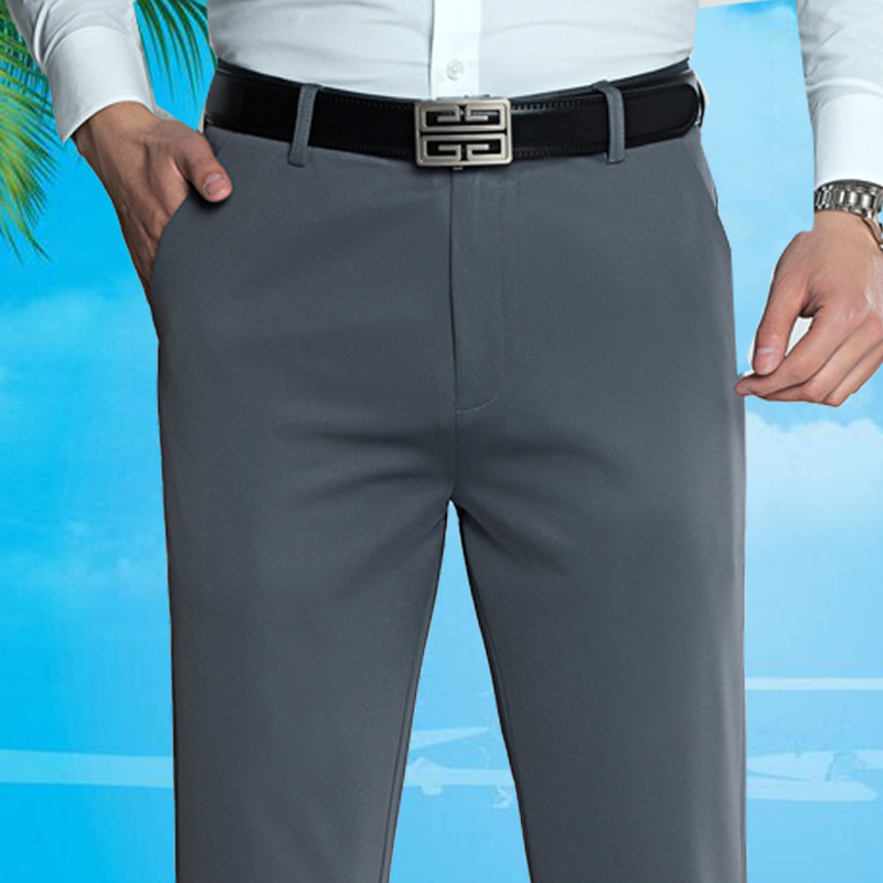 Pantalón slim para hombre de vestir con corte recto elegante