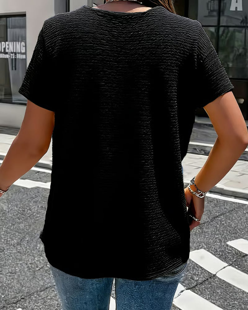 Vestido mujer algodón cuello V fluido – casual verano elegante