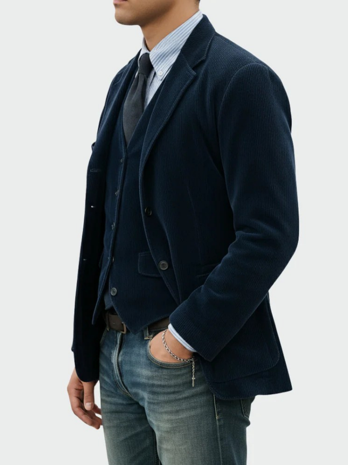 Conjunto Hombre Blazer y Chaleco Elegante – Estilo Formal Moderno