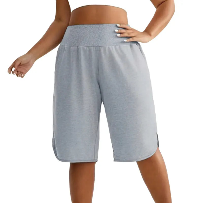 Pantalones cortos mujer de talle alto con largo a la rodilla
