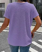 Vestido mujer algodón cuello V fluido – casual verano elegante