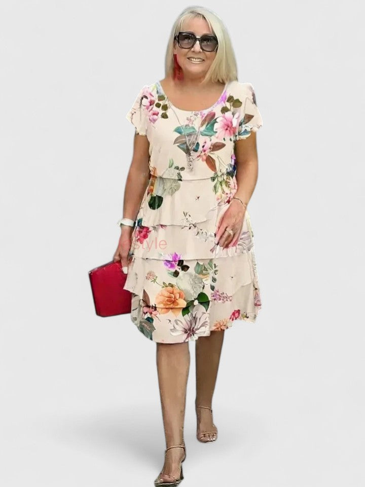 Vestido Mujer Floral Con Volantes – Diseño Elegante y Cómodo