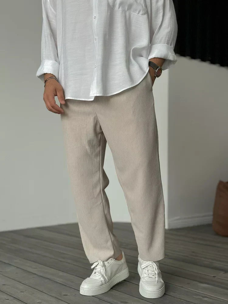 Pantalones hombre elegantes cómodos – estilo clásico versátil diario