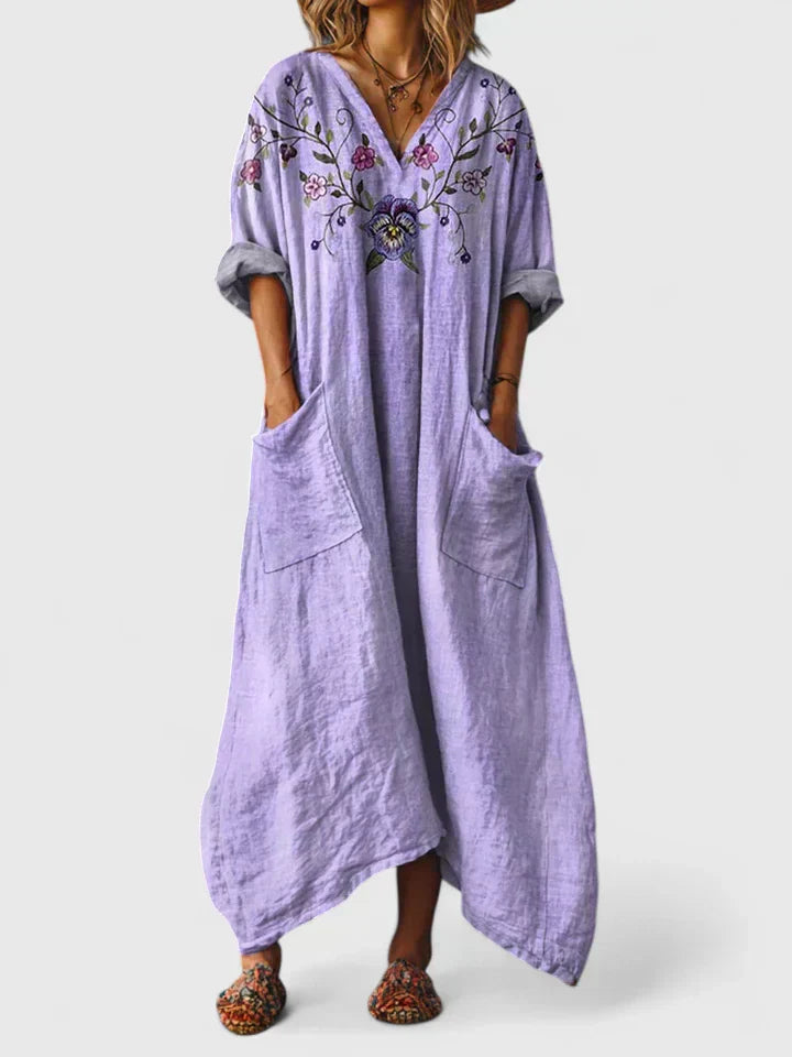 Vestido Maxi Mujer Suelto – Estilo Boho Cómodo y Fluido