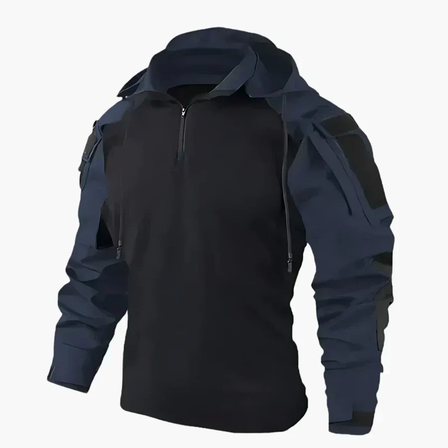 Sudadera hombre con capucha y mangas camuflaje
