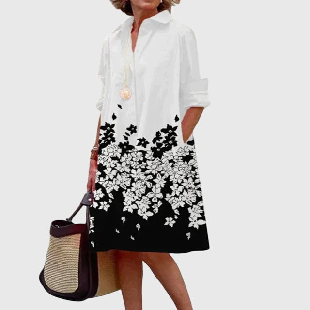 Vestido Mujer Camisero Con Bolsillos – Estilo Casual Elegante