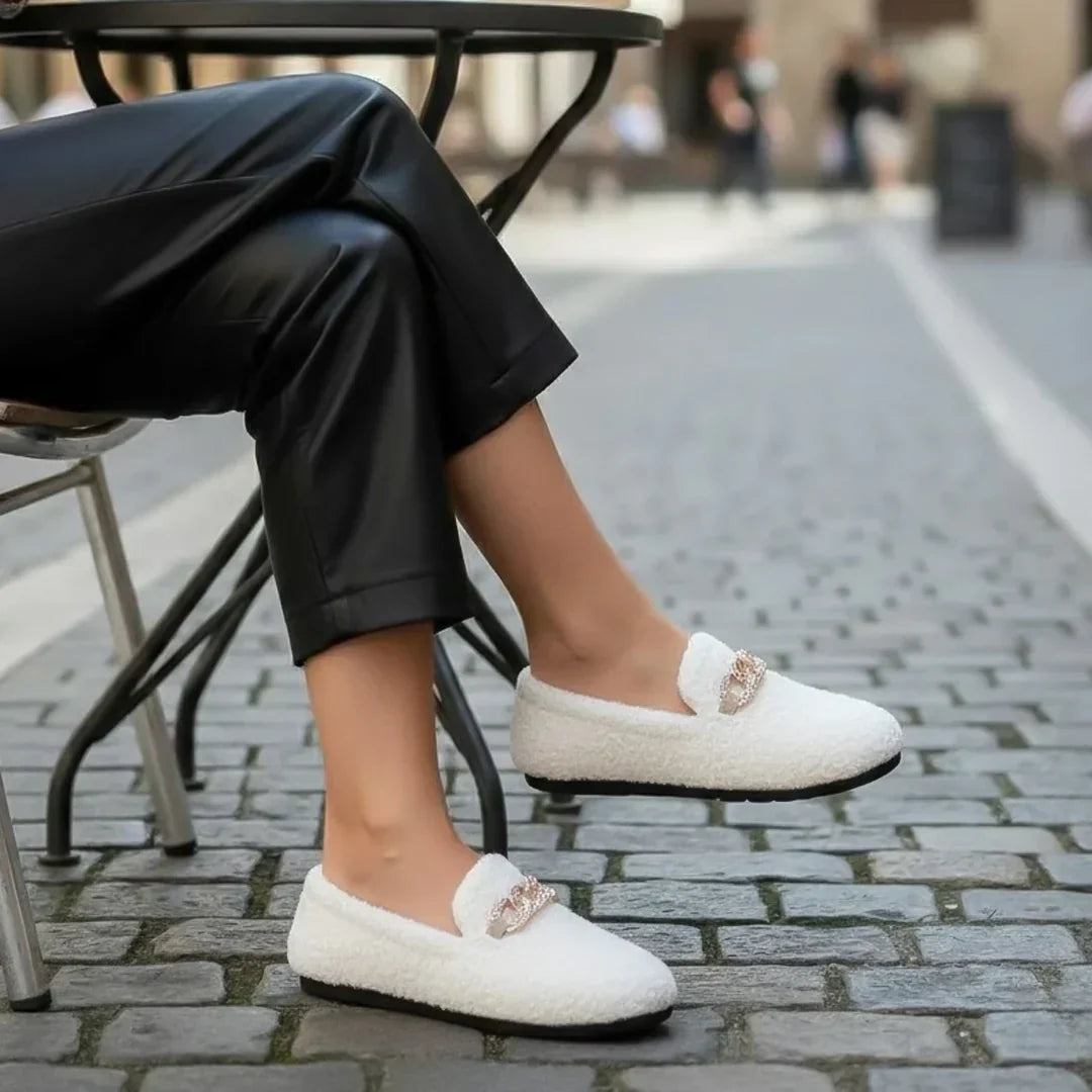Pantuflas mujer cálidas de interior con suela cómoda – estilo elegante hogar