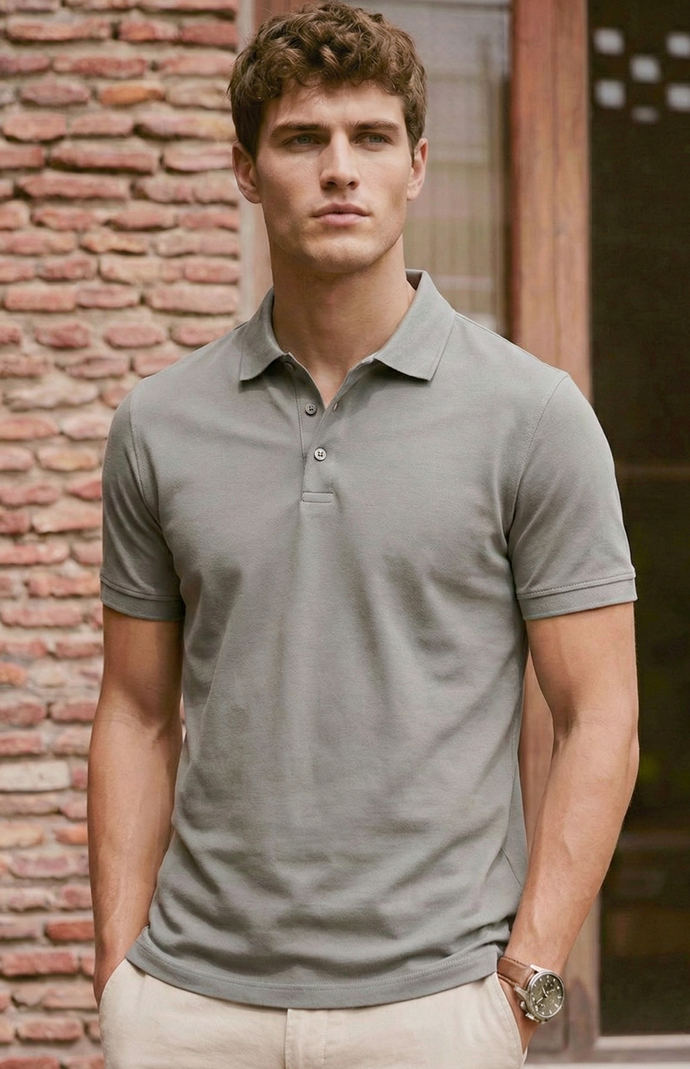 Polo de Punto Minimalista | Marcos – Gris