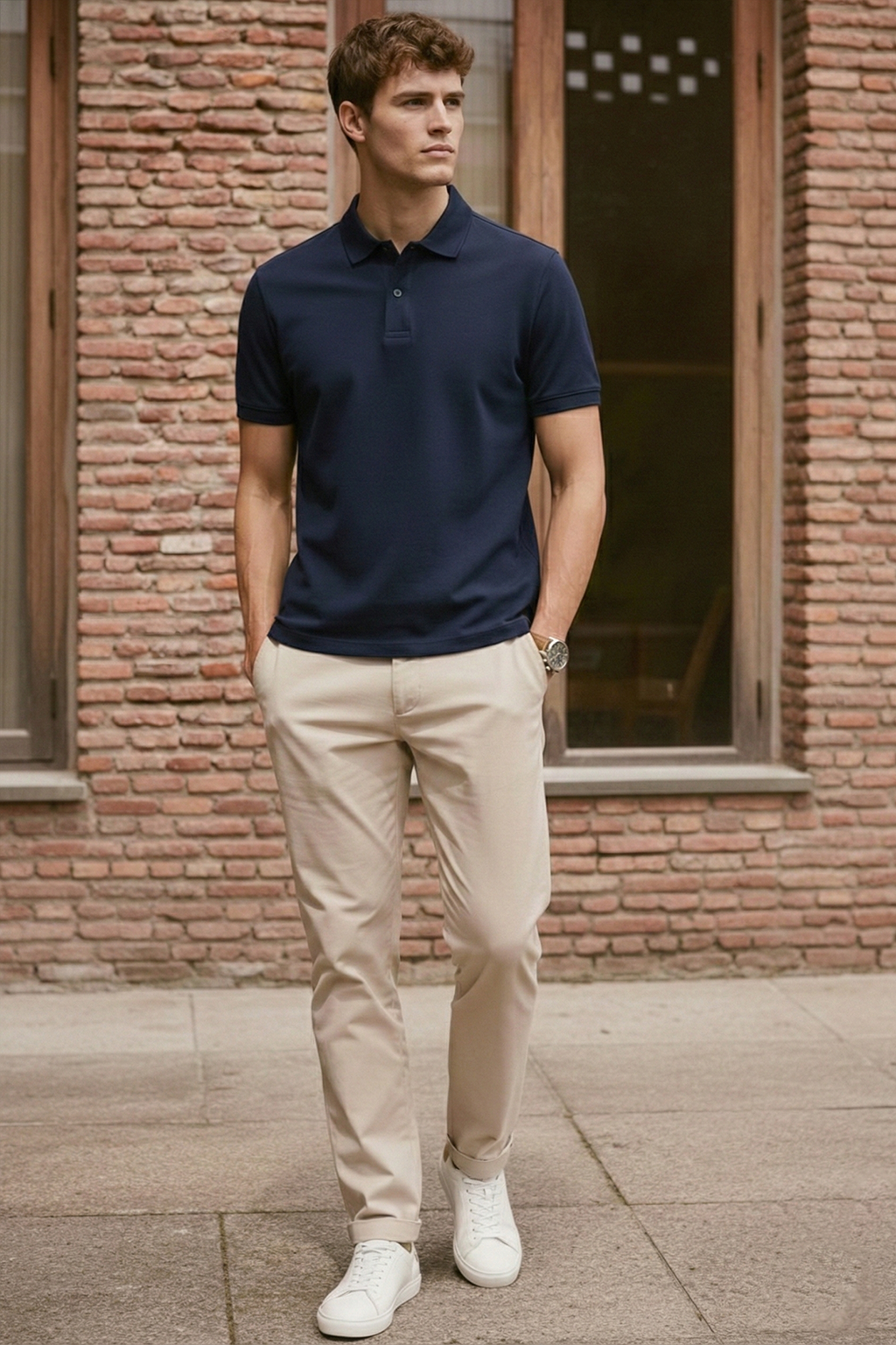 Polo de Punto Minimalista | Mateo – Azul Marino