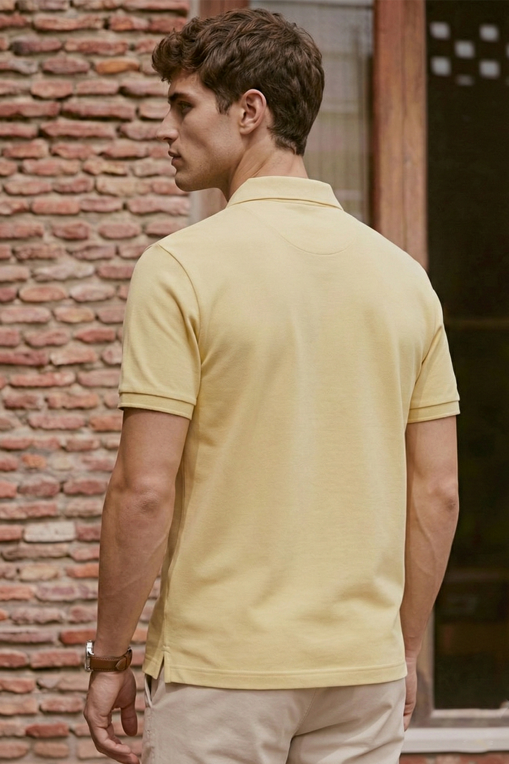 Polo de Punto Minimalista | Lucas – Amarillo