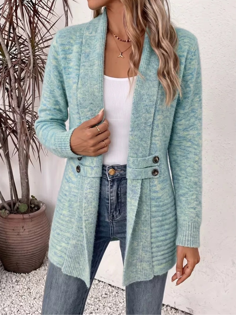 Cárdigan de punto mujer con botones decorativos