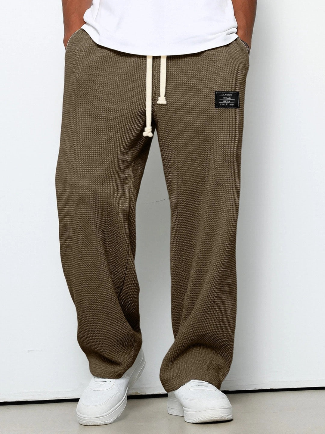 Pantalones hombre pierna ancha cómodos – ajuste relajado para uso casual