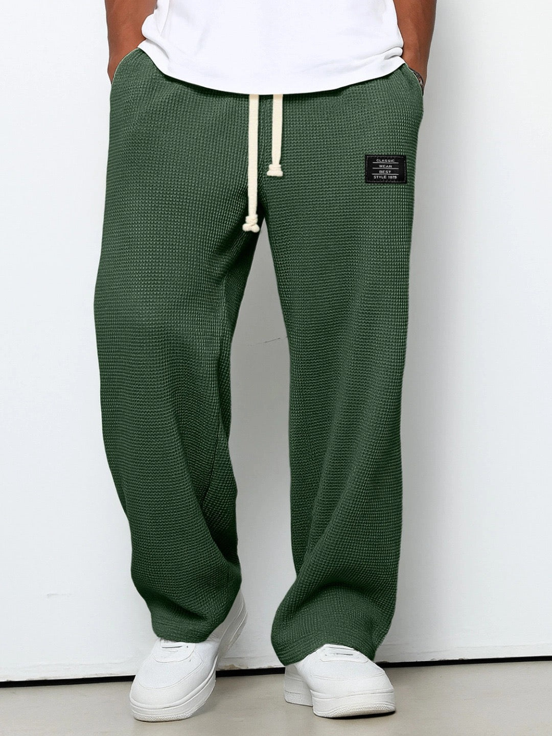 Pantalones hombre pierna ancha cómodos – ajuste relajado para uso casual