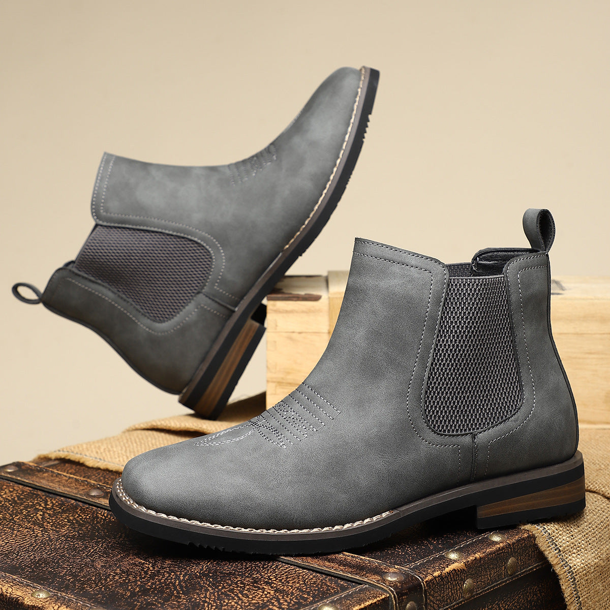 Botas hombre elegantes sin cordones con ajuste cómodo – botines versátiles urbanos