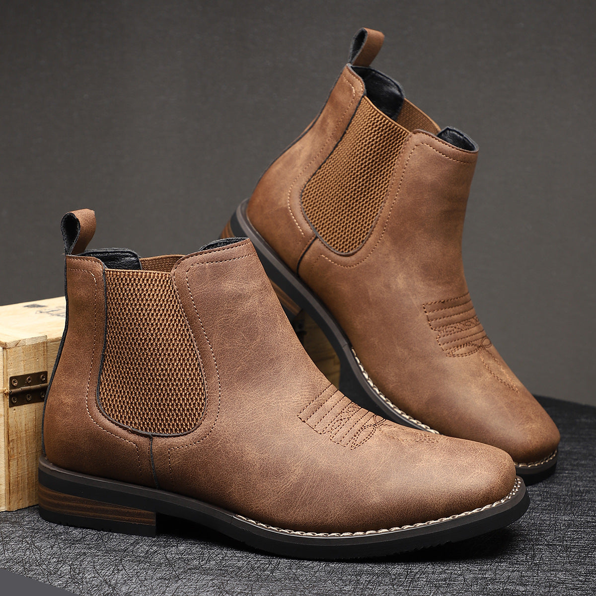 Botas hombre elegantes sin cordones con ajuste cómodo – botines versátiles urbanos