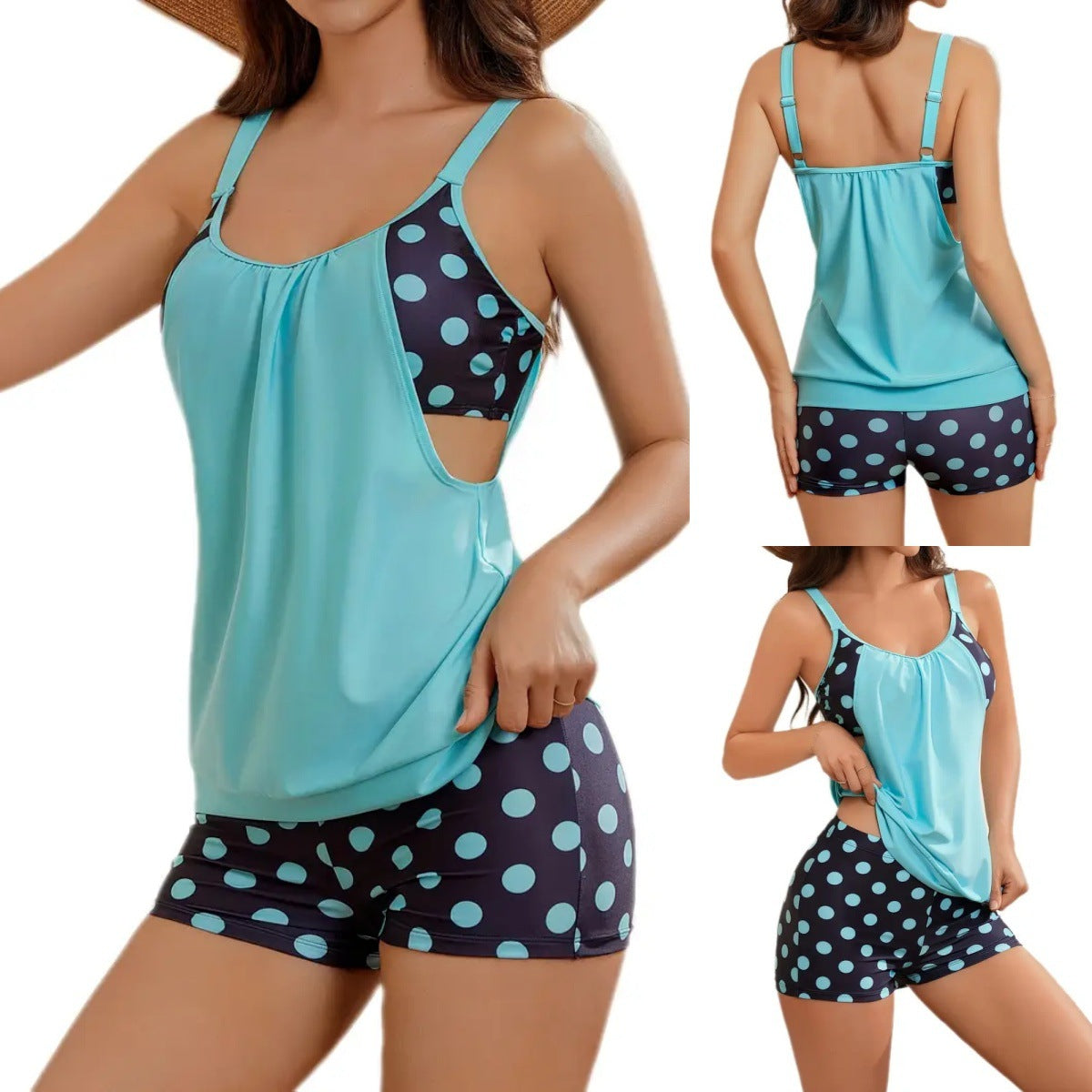 Bikini Mujer Lunares Elegante – Cintura Alta Verano