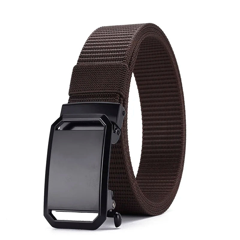 Ceinture en toile à boucle automatique pour hommes, de haute qualité, Simple, décontractée, en jean, Design à la mode, nouvelle collection