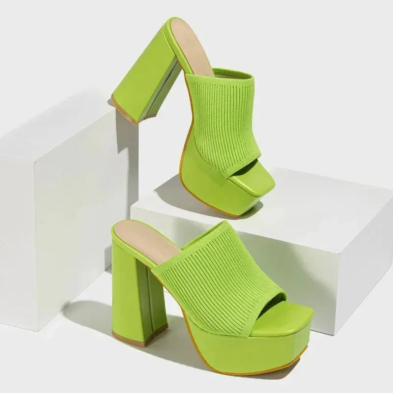 Sandalias Mujer Con Tacón Bloque Y Plataforma – Diseño Moderno Para Eventos