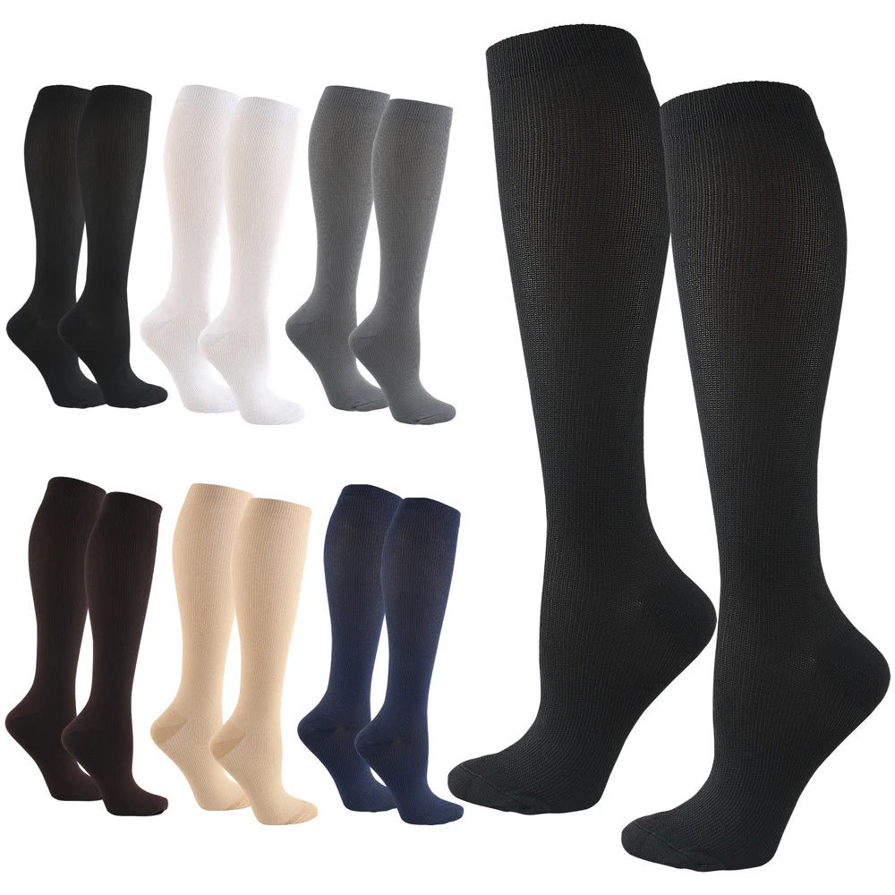 Calcetines de compresión unisex para deporte viaje y uso diario