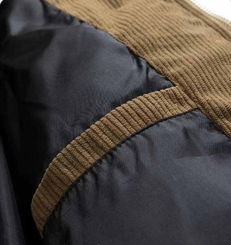 Chaqueta acolchada para hombre con capucha y cremallera