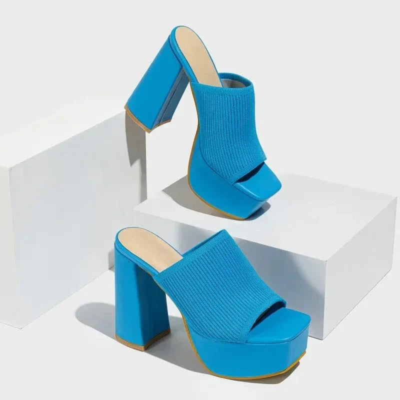 Sandalias Mujer Con Tacón Bloque Y Plataforma – Diseño Moderno Para Eventos