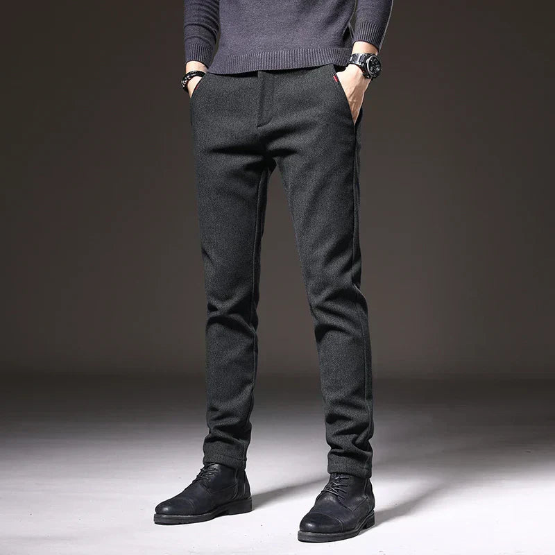 Pantalón vestir hombre slim fit elástico – estilo elegante cómodo para oficina