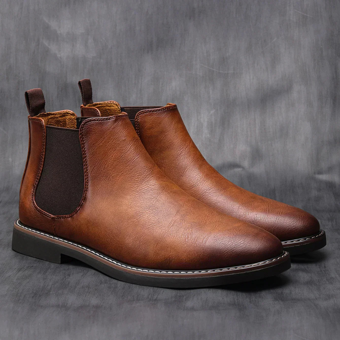 Botas Chelsea hombre elegantes sin cordones – botines cuero clásico versátil
