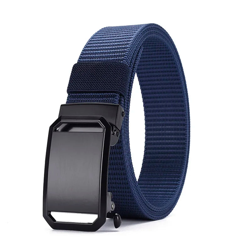 Ceinture en toile à boucle automatique pour hommes, de haute qualité, Simple, décontractée, en jean, Design à la mode, nouvelle collection
