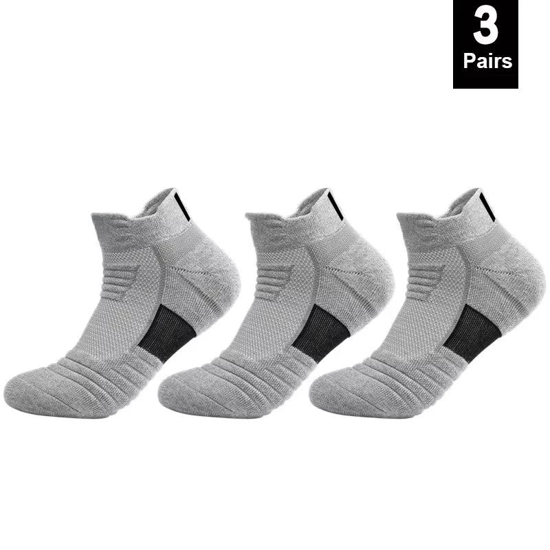 1/3 paires de chaussettes de Football antidérapantes pour hommes, chaussettes en coton, Tube court et Long, chaussettes de Sport respirantes et déodorantes 39-45
