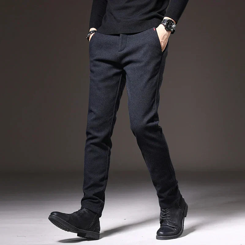 Pantalón vestir hombre slim fit elástico – estilo elegante cómodo para oficina