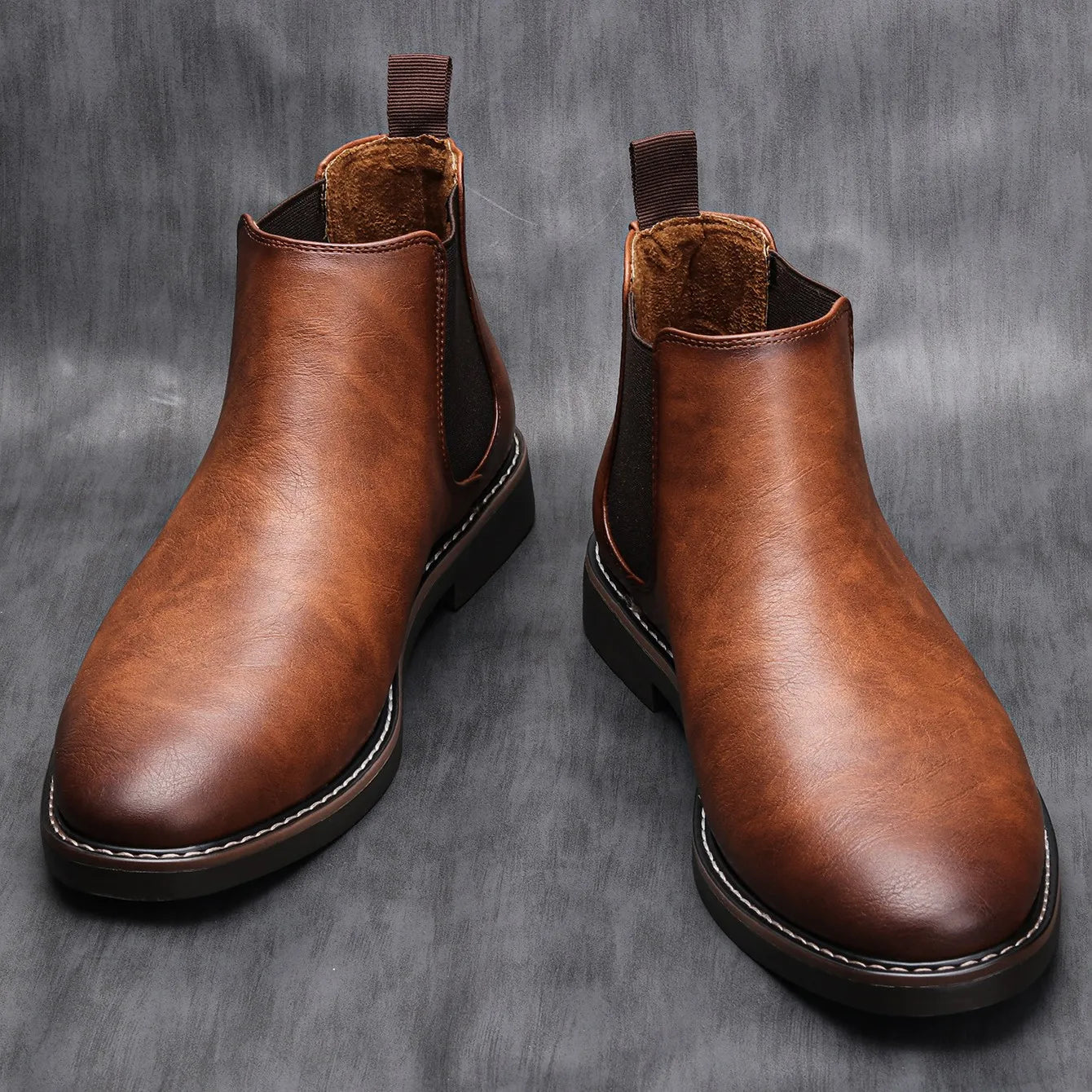 Botas Chelsea hombre elegantes sin cordones – botines cuero clásico versátil