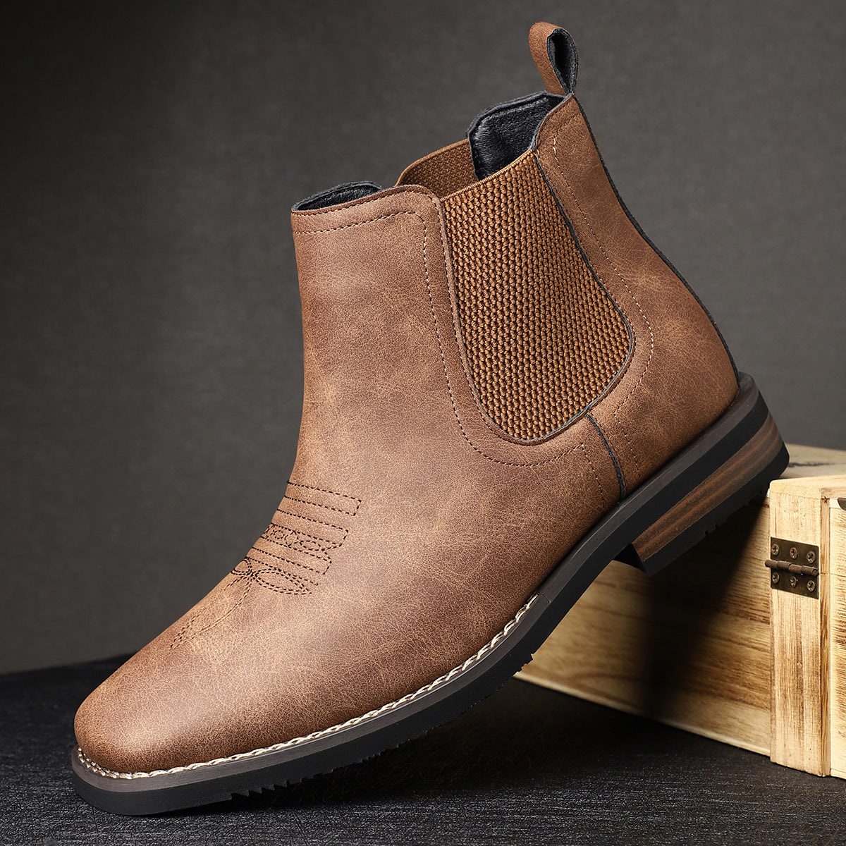 Botas hombre elegantes sin cordones con ajuste cómodo – botines versátiles urbanos
