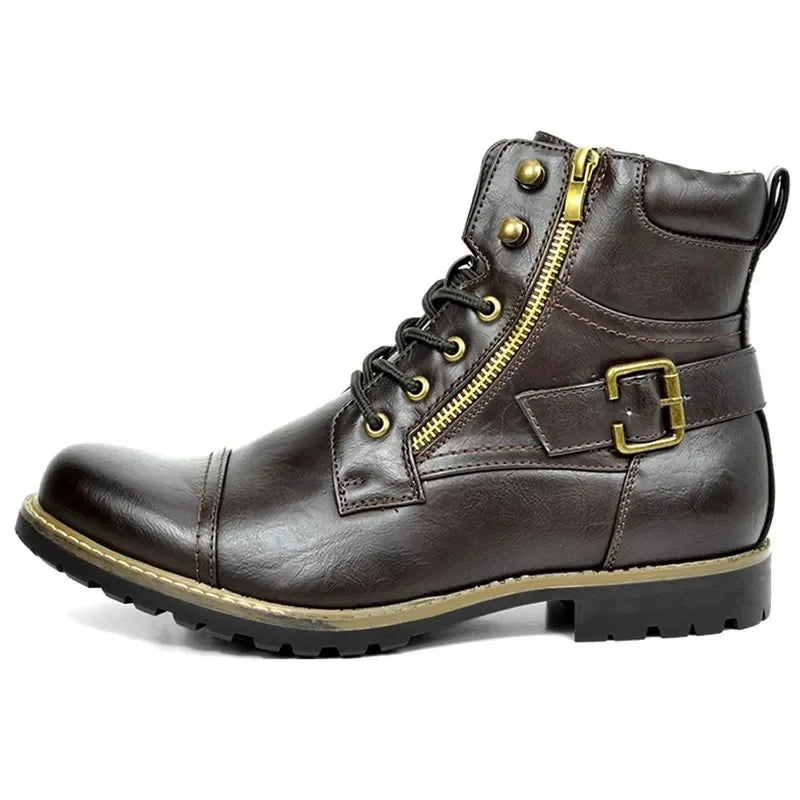 Botas hombre con cordones cuero resistente – botines cómodos estilo urbano
