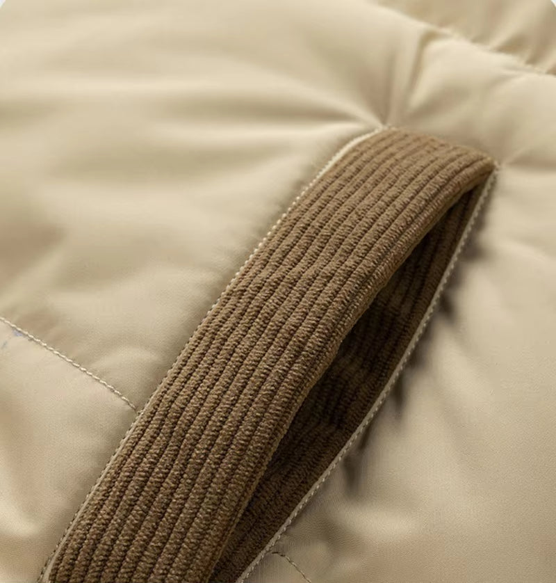 Chaqueta acolchada para hombre con capucha y cremallera