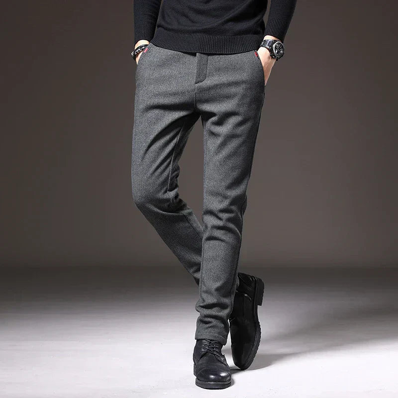 Pantalón vestir hombre slim fit elástico – estilo elegante cómodo para oficina
